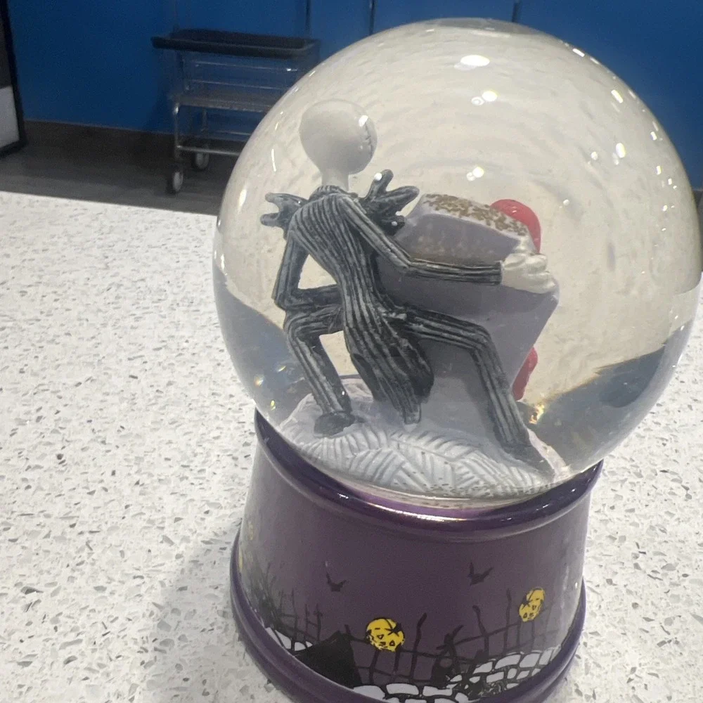 Jack Skellington Sally and Zero Musical Snow Globe Nightmare Before Christmas